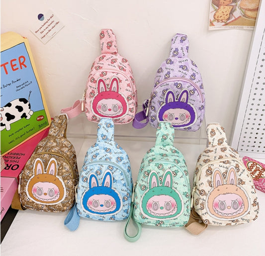 Children's Labubu Chest Bag Cartoon Labubu Crossbody Bag