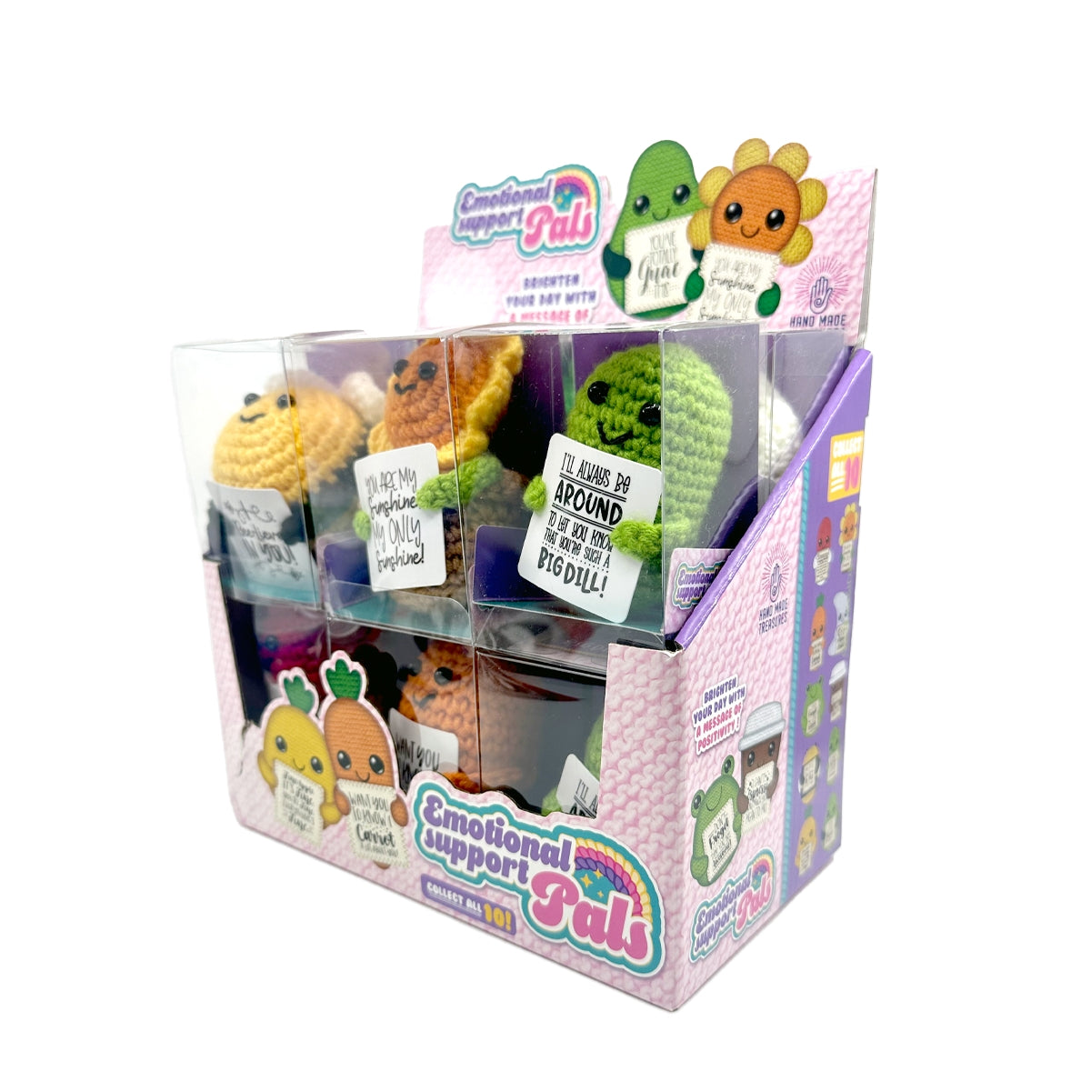 Emotional Support Crochet Plush Pals Boxed- 12/Display